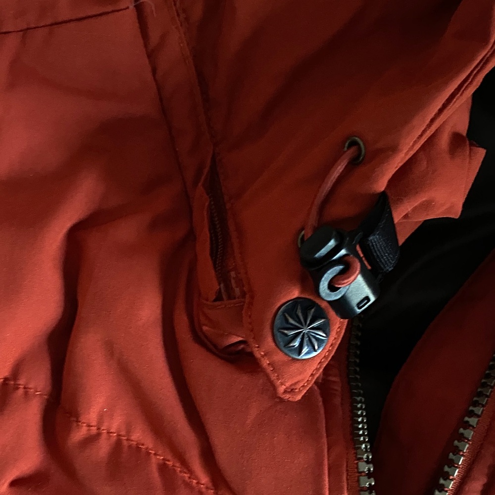 Athleta burnt orange down puffer hooded vest medium - Picture 7 of 8